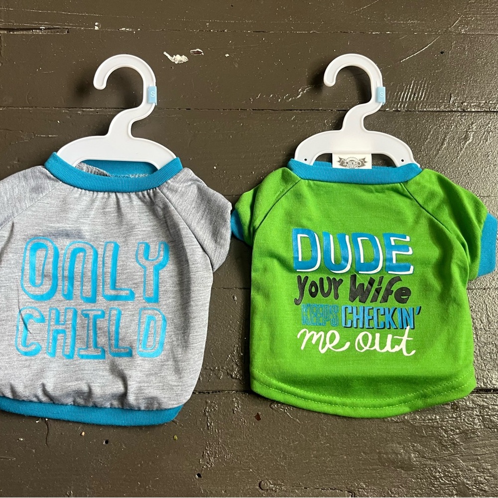 Gray and Blue Dog Clothing Chill T-Shirt